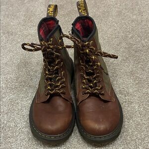 Dr. Martens Brown & Olive Lace-Up Boots